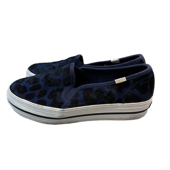 kate spade keds Navy & Black Leopard Slip-On Sneakers - Picture 4 of 5